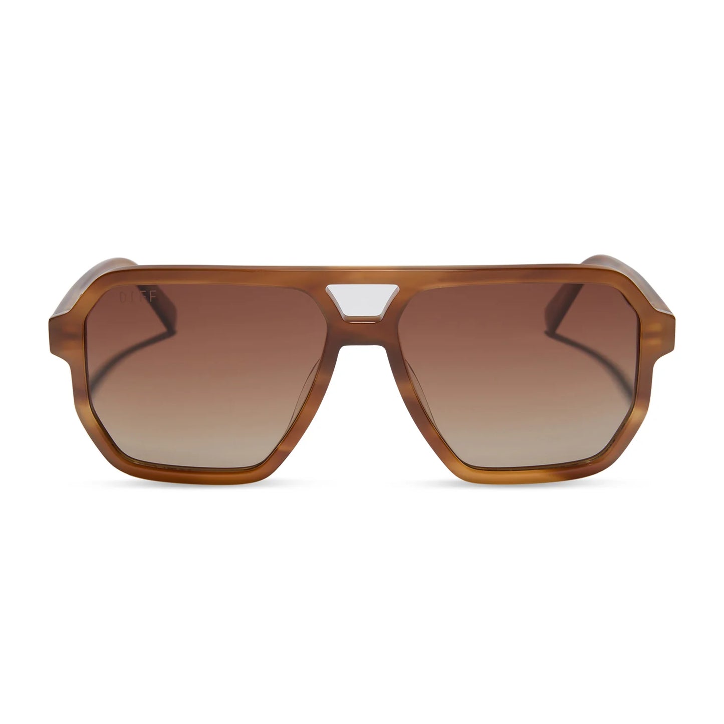 DIFF Eyewear Cameron - Tawny Tortoise Brown Gradient Polarized Sunglasses