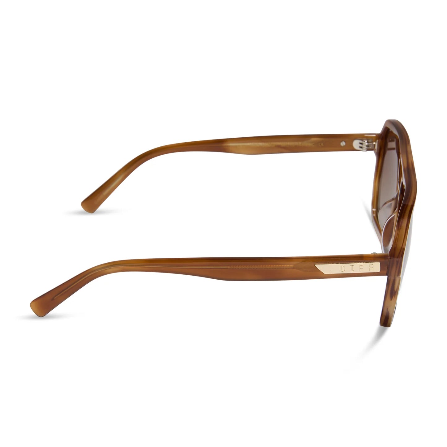 DIFF Eyewear Cameron - Tawny Tortoise Brown Gradient Polarized Sunglasses