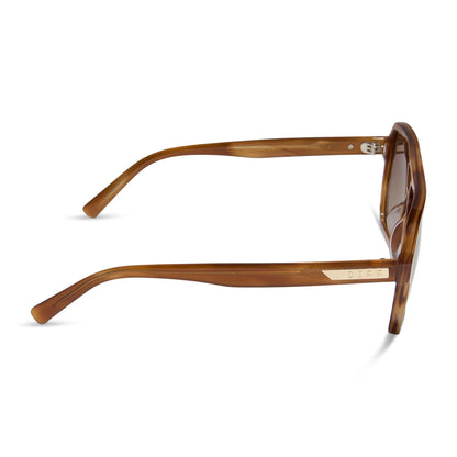 DIFF Eyewear Cameron - Tawny Tortoise Brown Gradient Polarized Sunglasses