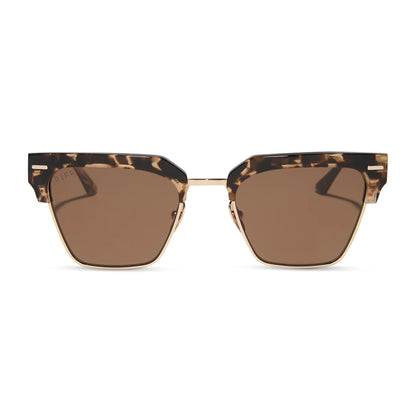 DIFF Eyewear Capri - Espresso Tortoise Brown Sunglasses