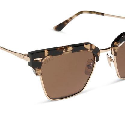 DIFF Eyewear Capri - Espresso Tortoise Brown Sunglasses