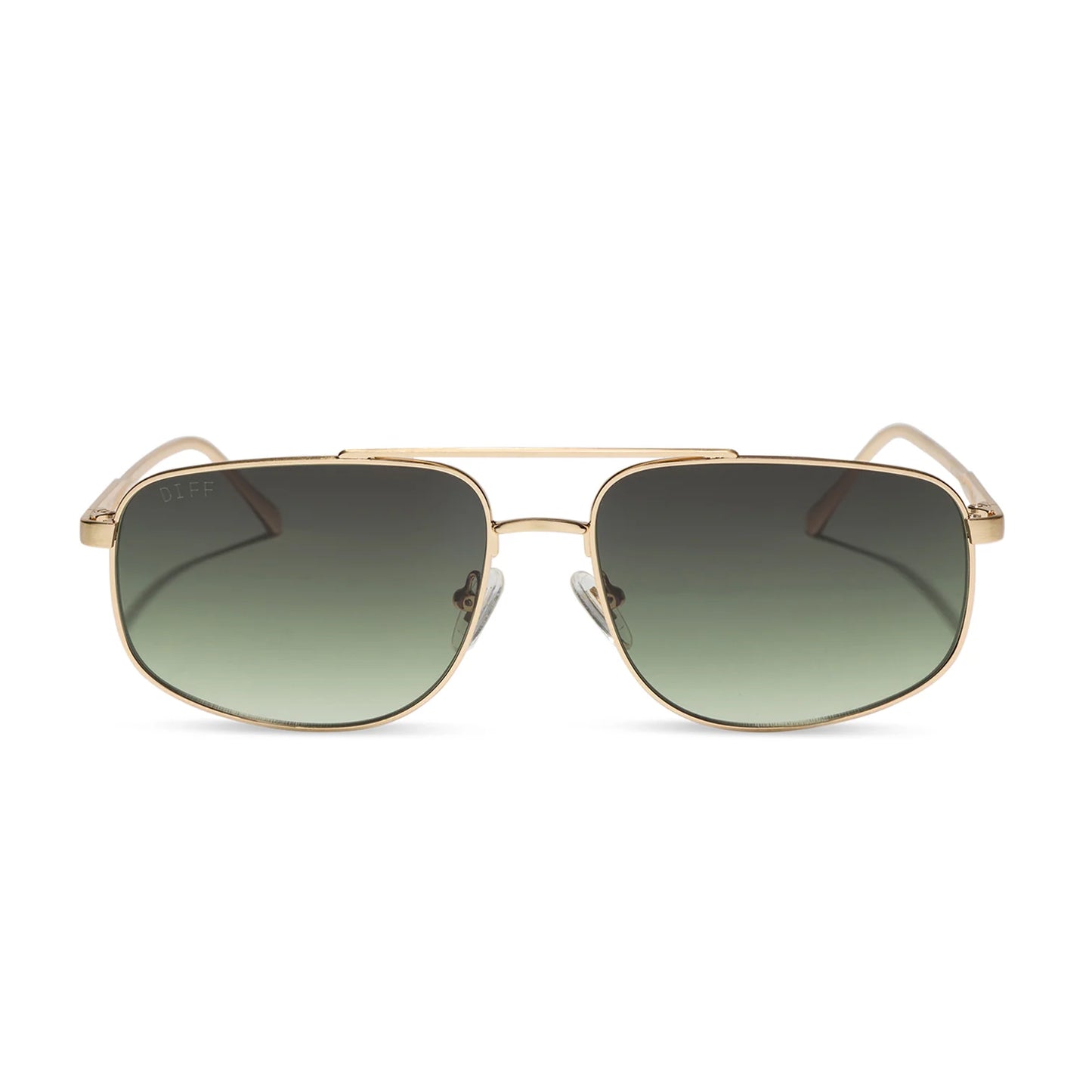DIFF Eyewear Charley - Brushed Gold Aloe Green Gradient Sunglasses
