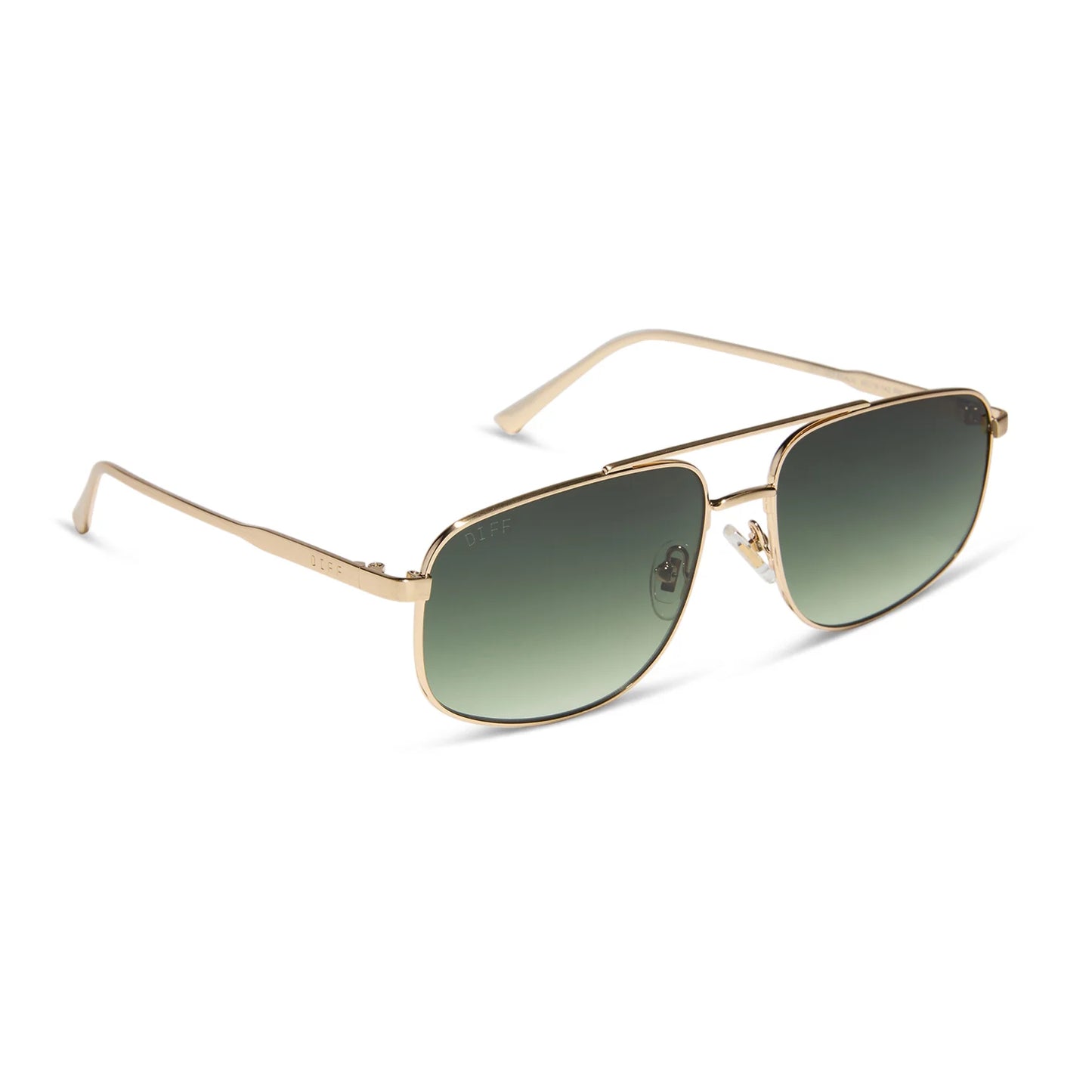 DIFF Eyewear Charley - Brushed Gold Aloe Green Gradient Sunglasses