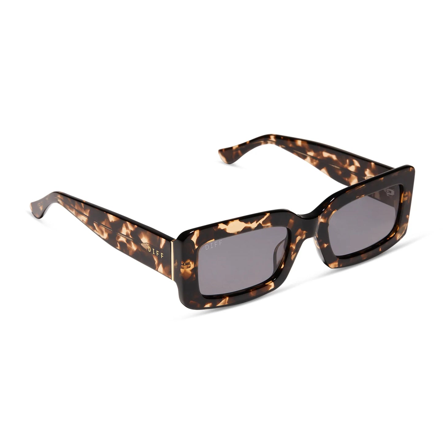 DIFF Eyewear Indy - Espresso Tortoise Grey Sunglasses