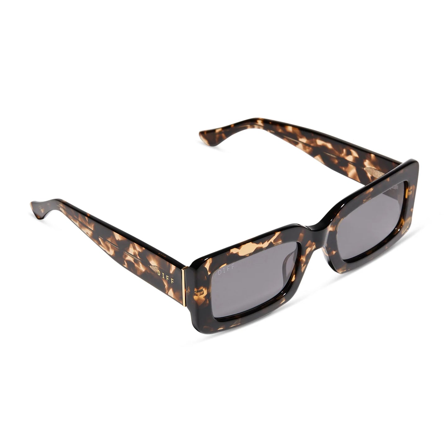 DIFF Eyewear Indy - Espresso Tortoise Grey Sunglasses