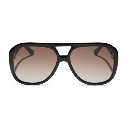 DIFF Eyewear Pauline - Black Brown Gradient Sunglasses