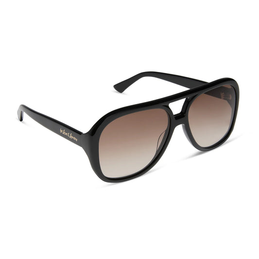 DIFF Eyewear Pauline - Black Brown Gradient Sunglasses