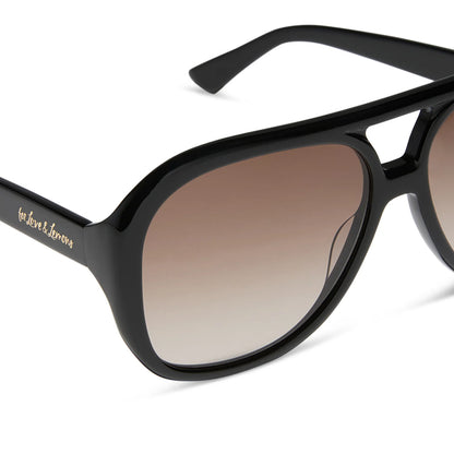 DIFF Eyewear Pauline - Black Brown Gradient Sunglasses