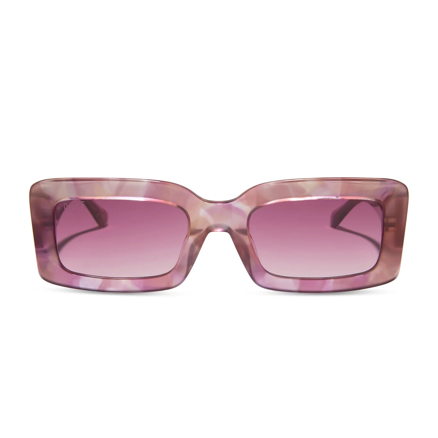 DIFF Eyewear - Indy - Fleur Wine Gradient Sunglasses