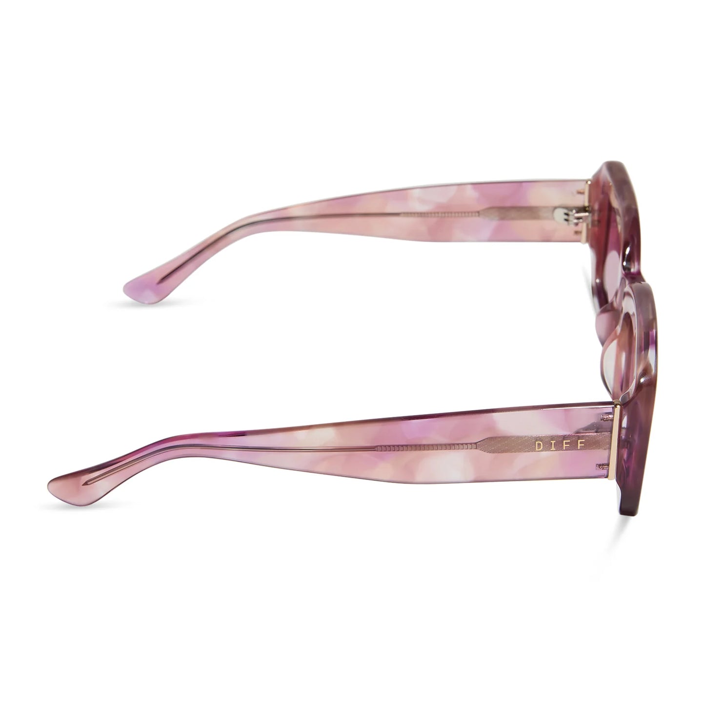 DIFF Eyewear - Indy - Fleur Wine Gradient Sunglasses