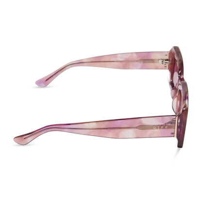 DIFF Eyewear - Indy - Fleur Wine Gradient Sunglasses