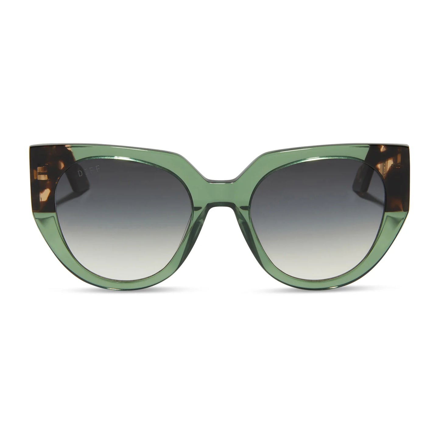 DIFF Eyewear - Ivy - Sage Crystal With Espresso Grey Gradient Polarized Sunglasses