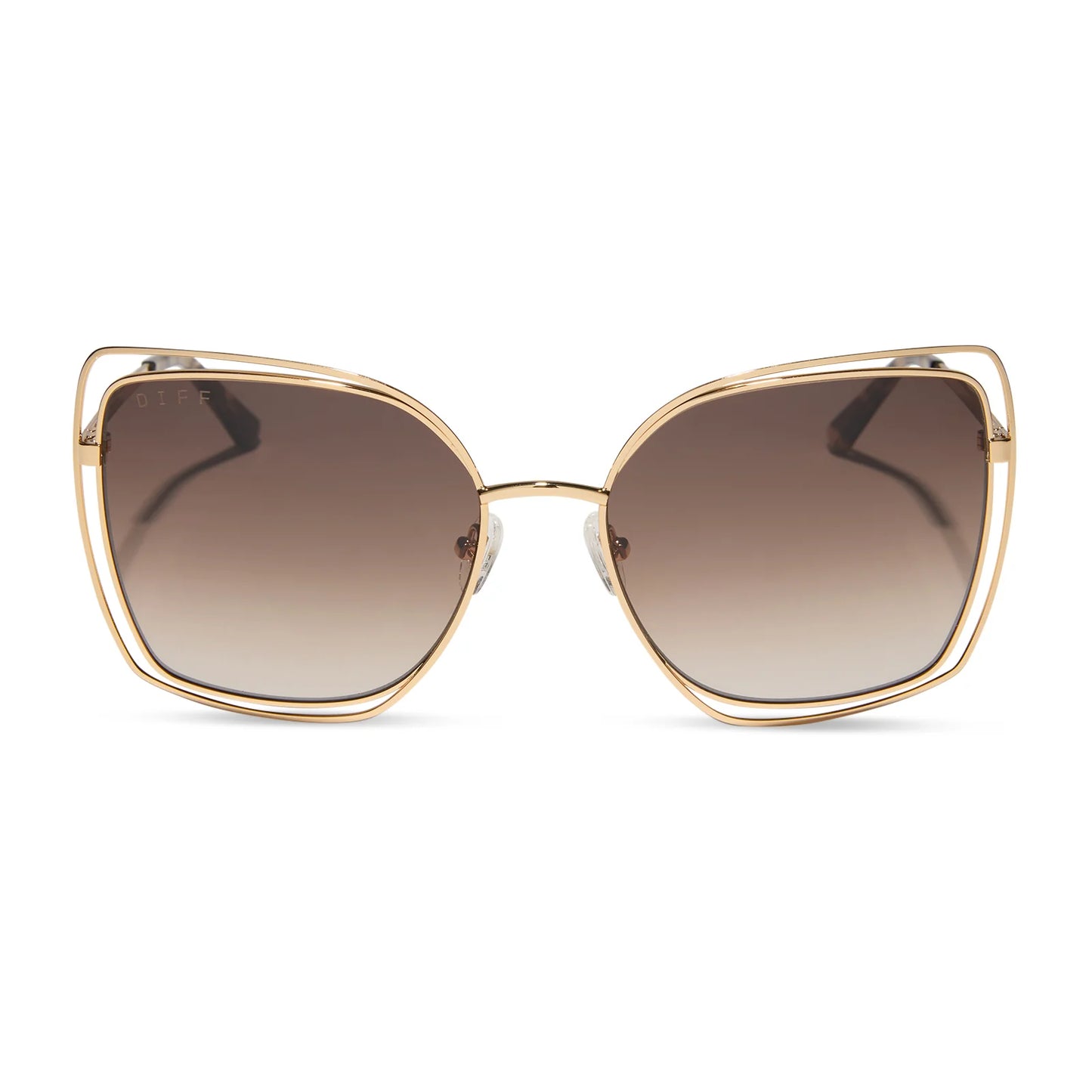 DIFF Eyewear Jacqueline - Gold Brown Gradient Sunglasses