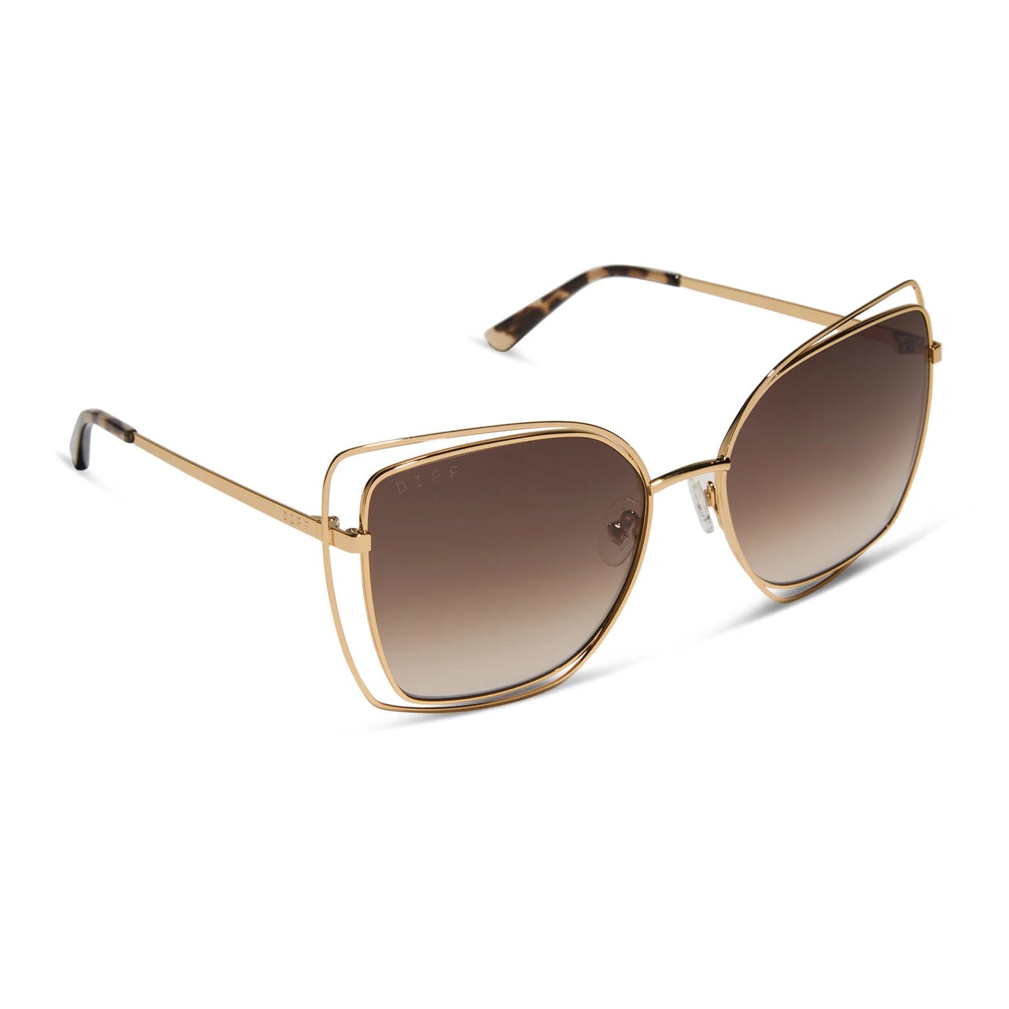 DIFF Eyewear Jacqueline - Gold Brown Gradient Sunglasses