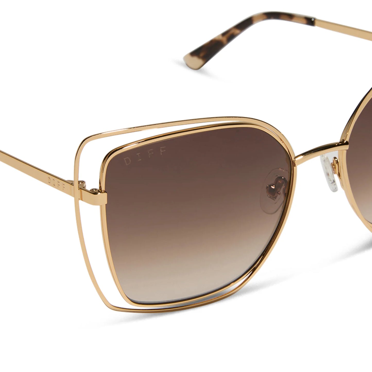 DIFF Eyewear Jacqueline - Gold Brown Gradient Sunglasses