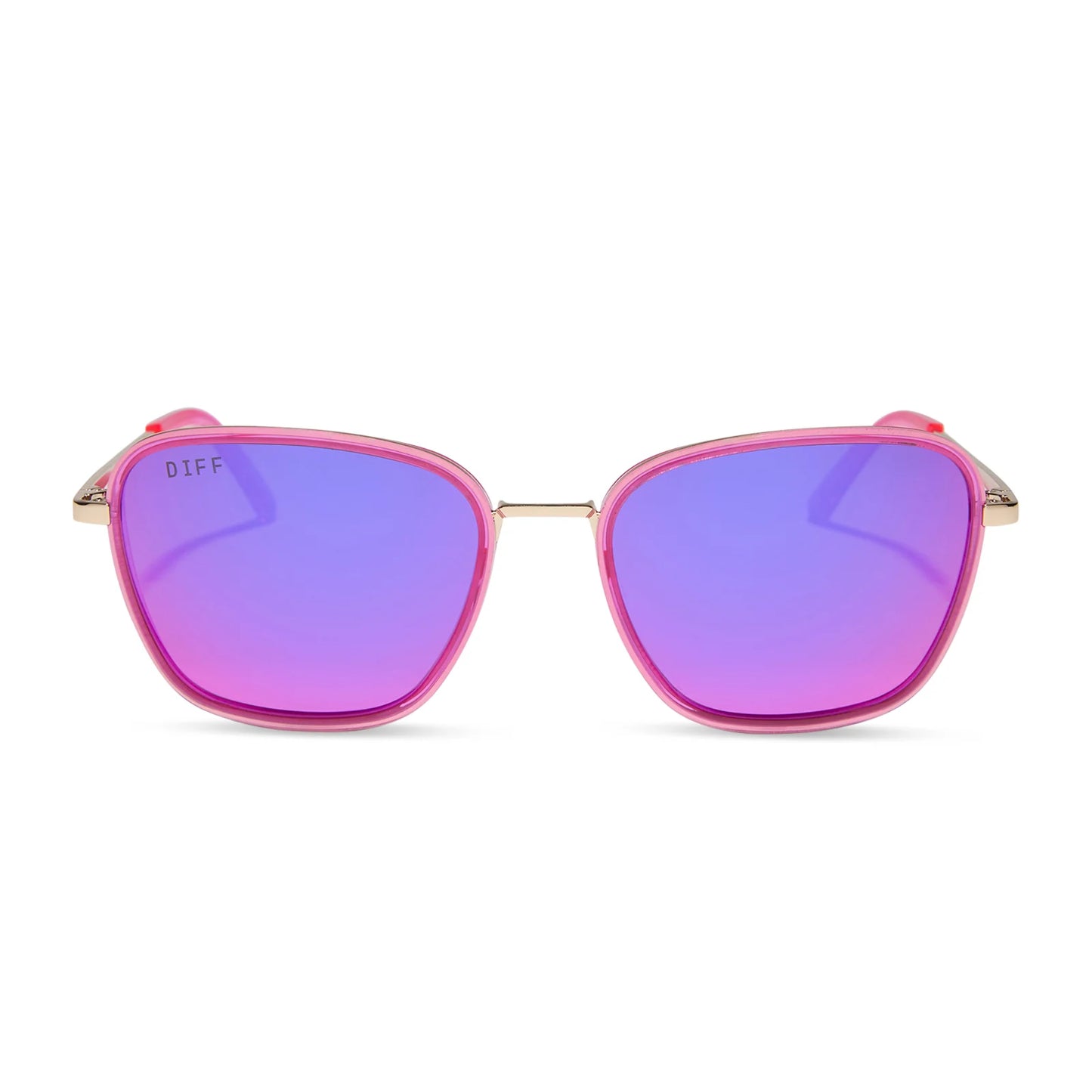 DIFF Eyewear Hope - Hot Pink Hot Pink Mirror Sunglasses