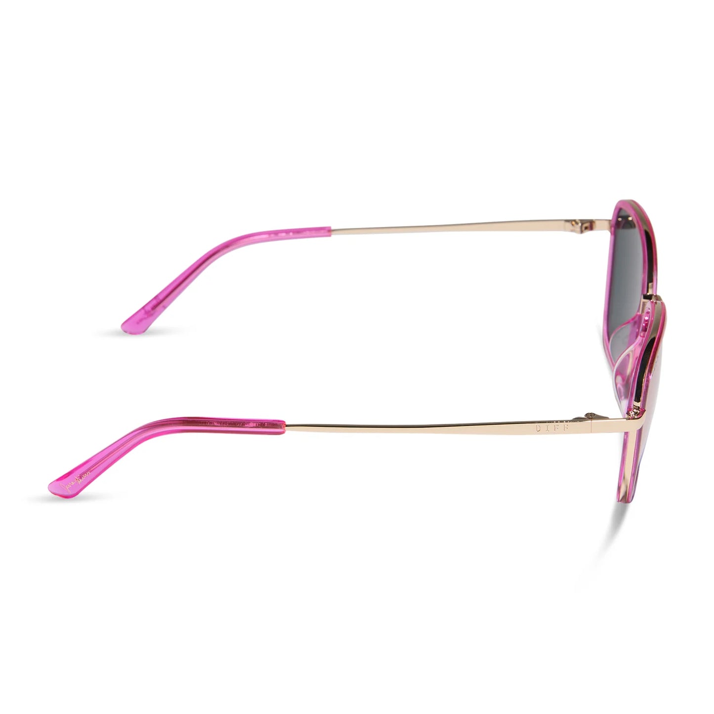 DIFF Eyewear Hope - Hot Pink Hot Pink Mirror Sunglasses