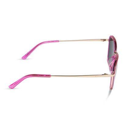 DIFF Eyewear Hope - Hot Pink Hot Pink Mirror Sunglasses