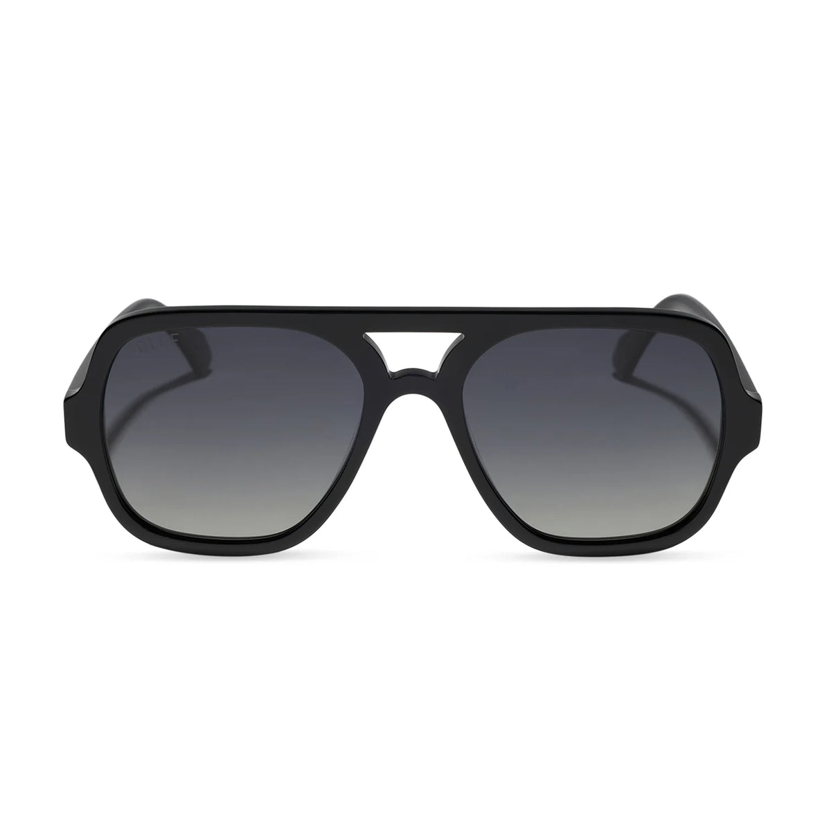 DIFF Eyewear Layton - Black Grey Gradient Polarized Sunglasses