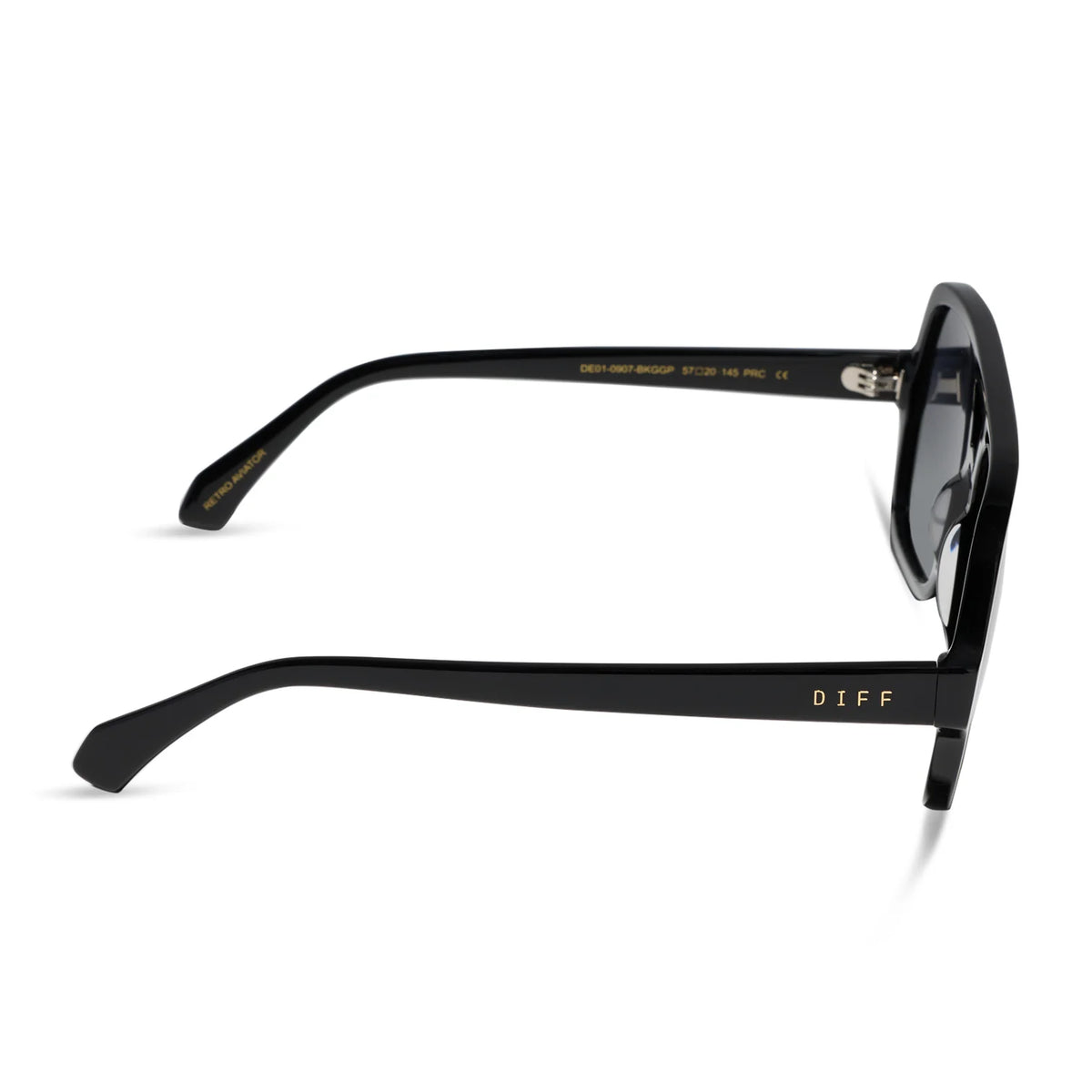 DIFF Eyewear Layton - Black Grey Gradient Polarized Sunglasses