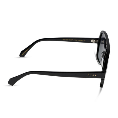 DIFF Eyewear Layton - Black Grey Gradient Polarized Sunglasses