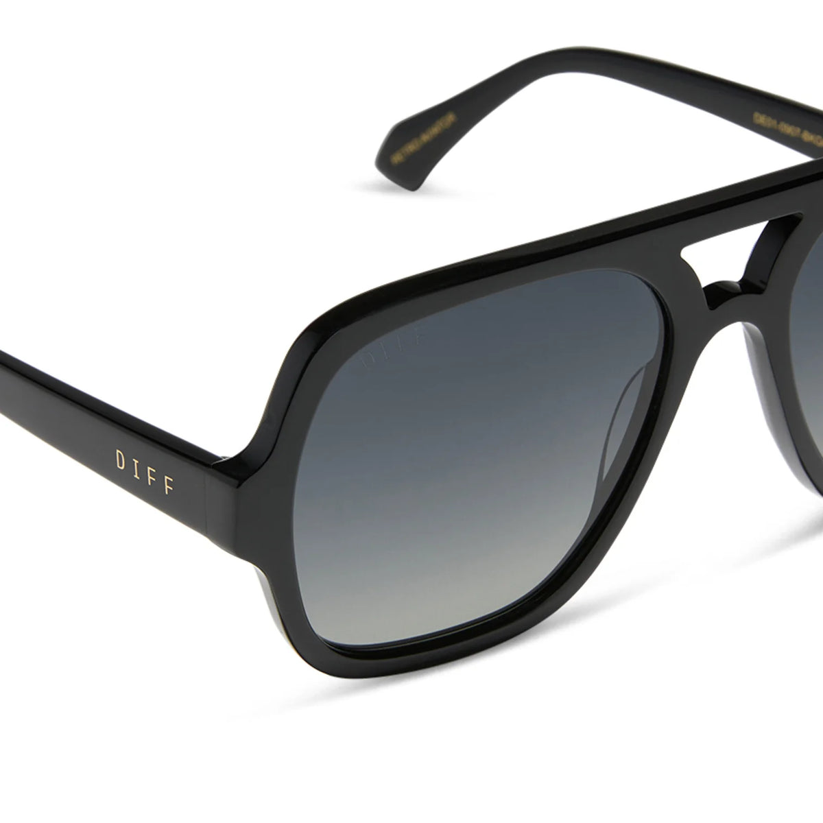 DIFF Eyewear Layton - Black Grey Gradient Polarized Sunglasses