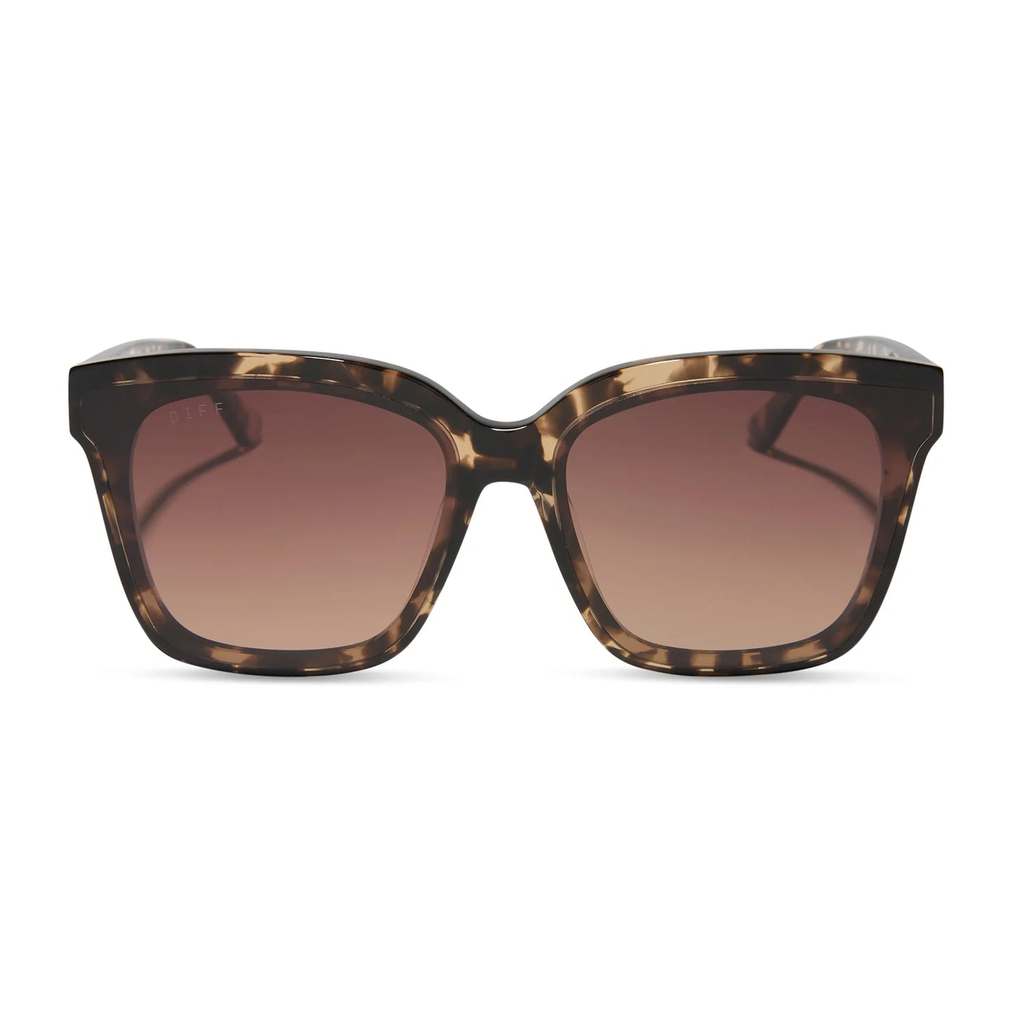 DIFF Eyewear Meredith II - Espresso Tortoise Brown Gradient Sunglasses
