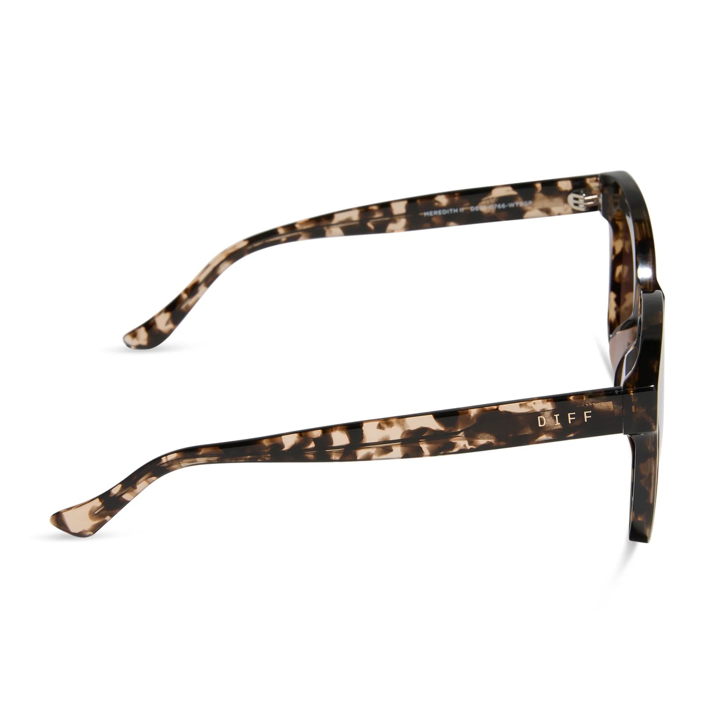 DIFF Eyewear Meredith II - Espresso Tortoise Brown Gradient Sunglasses