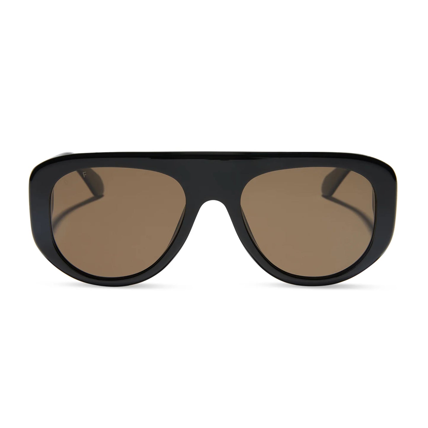 DIFF Eyewear Morgan - Black Brown Polarized Sunglasses
