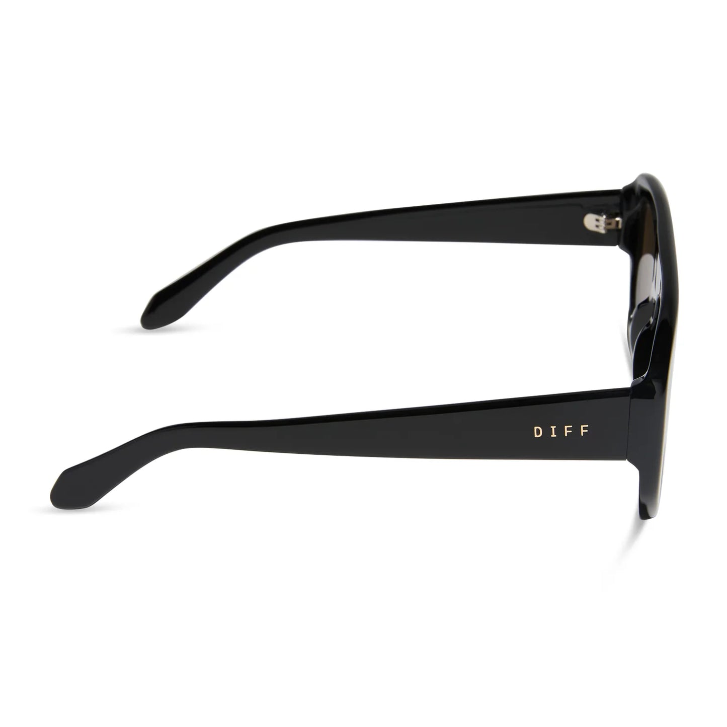 DIFF Eyewear Morgan - Black Brown Polarized Sunglasses