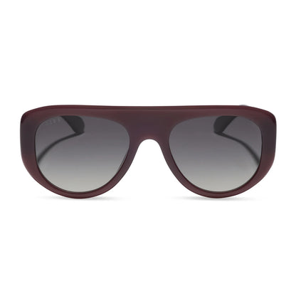 DIFF Eyewear Morgan - Cocoa Powder Grey Gradient Polarized Sunglasses