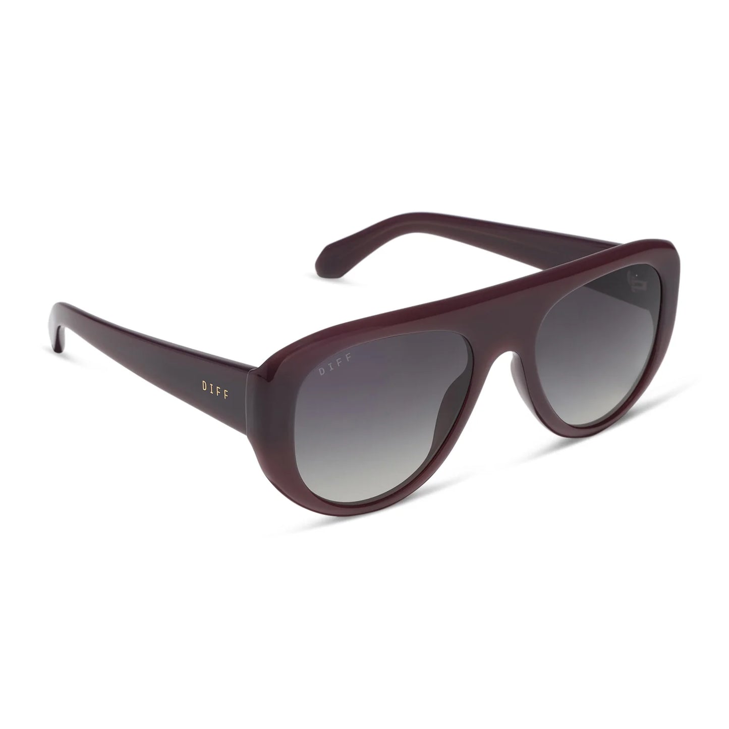 DIFF Eyewear Morgan - Cocoa Powder Grey Gradient Polarized Sunglasses