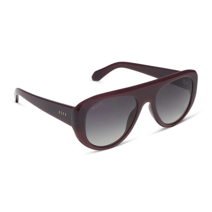 DIFF Eyewear Morgan - Cocoa Powder Grey Gradient Polarized Sunglasses