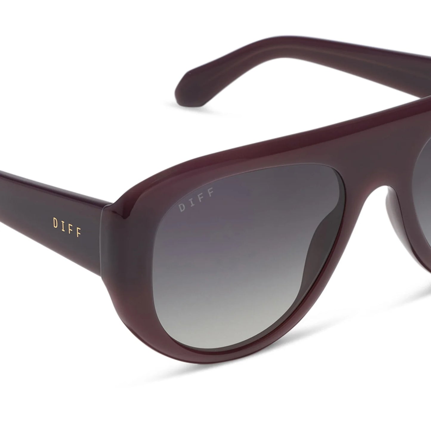 DIFF Eyewear Morgan - Cocoa Powder Grey Gradient Polarized Sunglasses