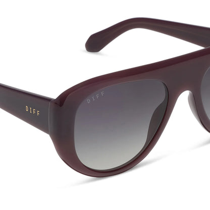 DIFF Eyewear Morgan - Cocoa Powder Grey Gradient Polarized Sunglasses