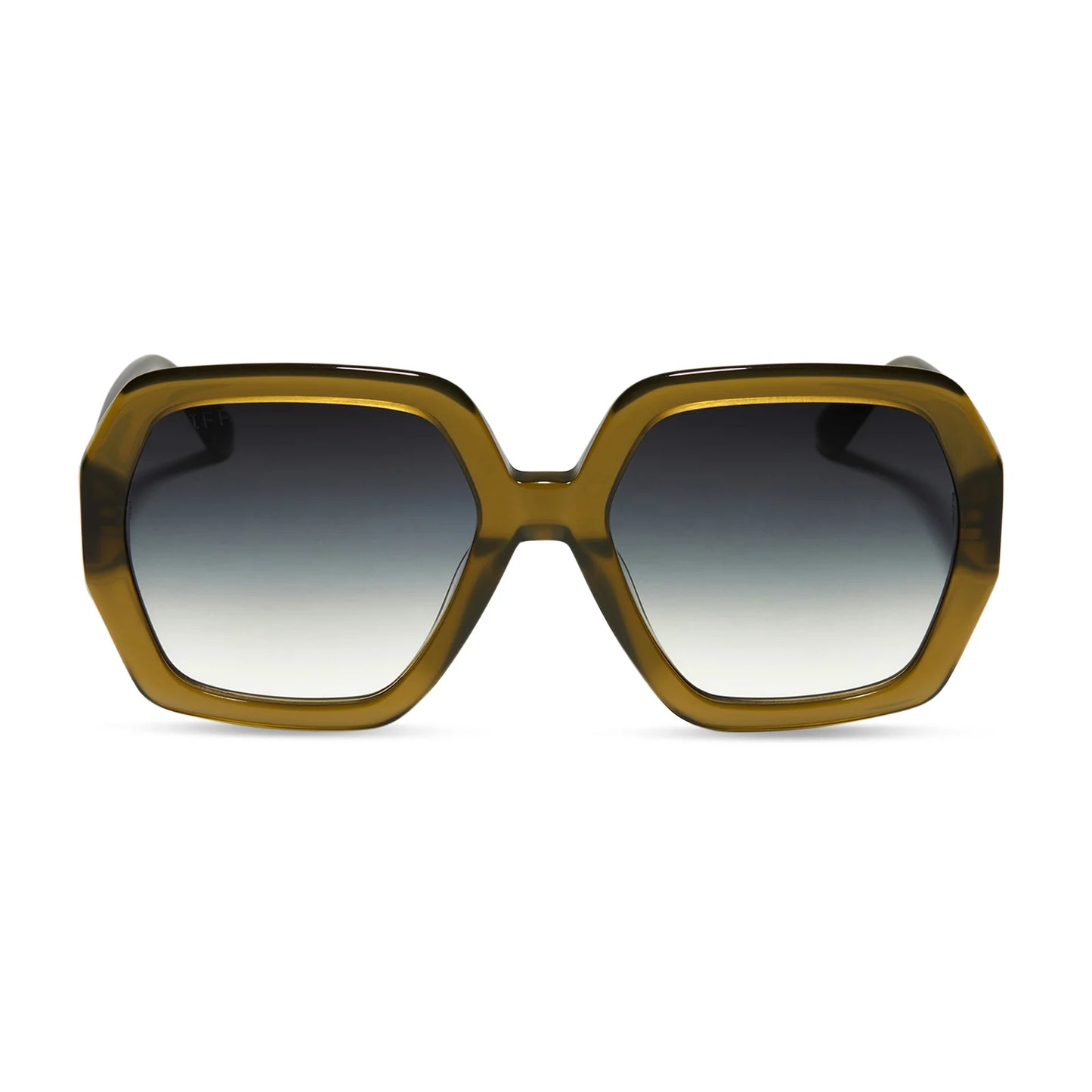 DIFF Eyewear - Nola - Rich Olive Grey Gradient Sunglasses