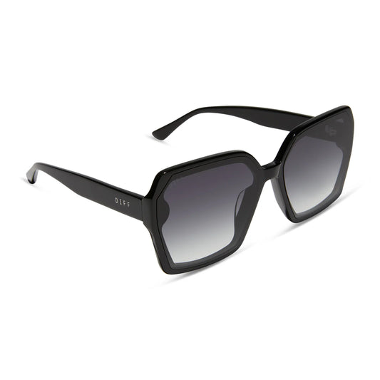 DIFF Eyewear - Presley - Black Grey Gradient Sunglasses