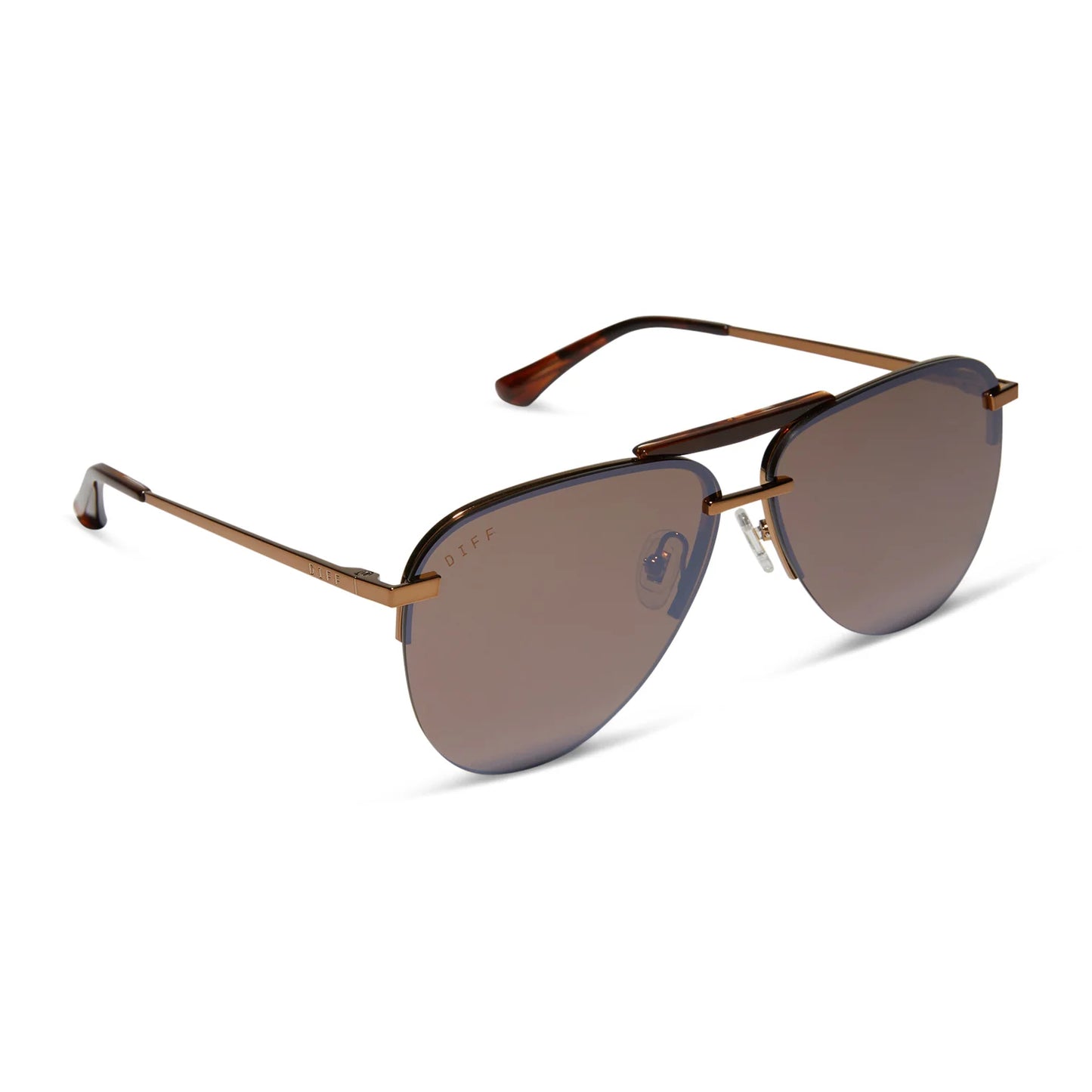 DIFF Eyewear Tahoe - Sequoia Tortoise Brown Gold Flash Sunglasses