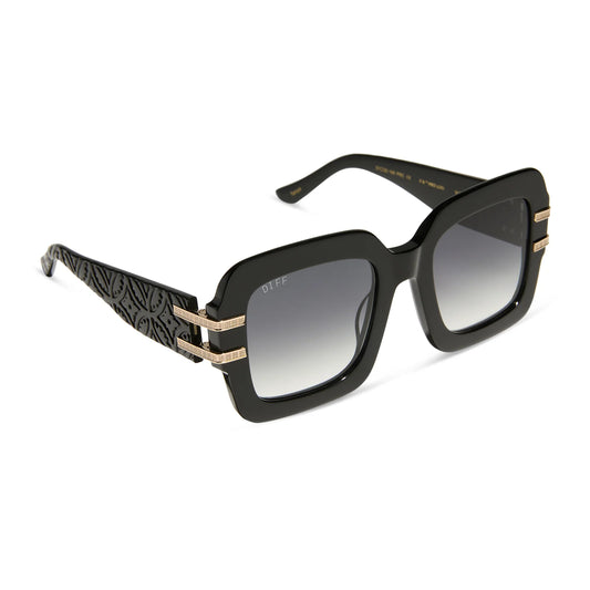 DIFF Eyewear Tanya - Black Grey Gradient Sunglasses