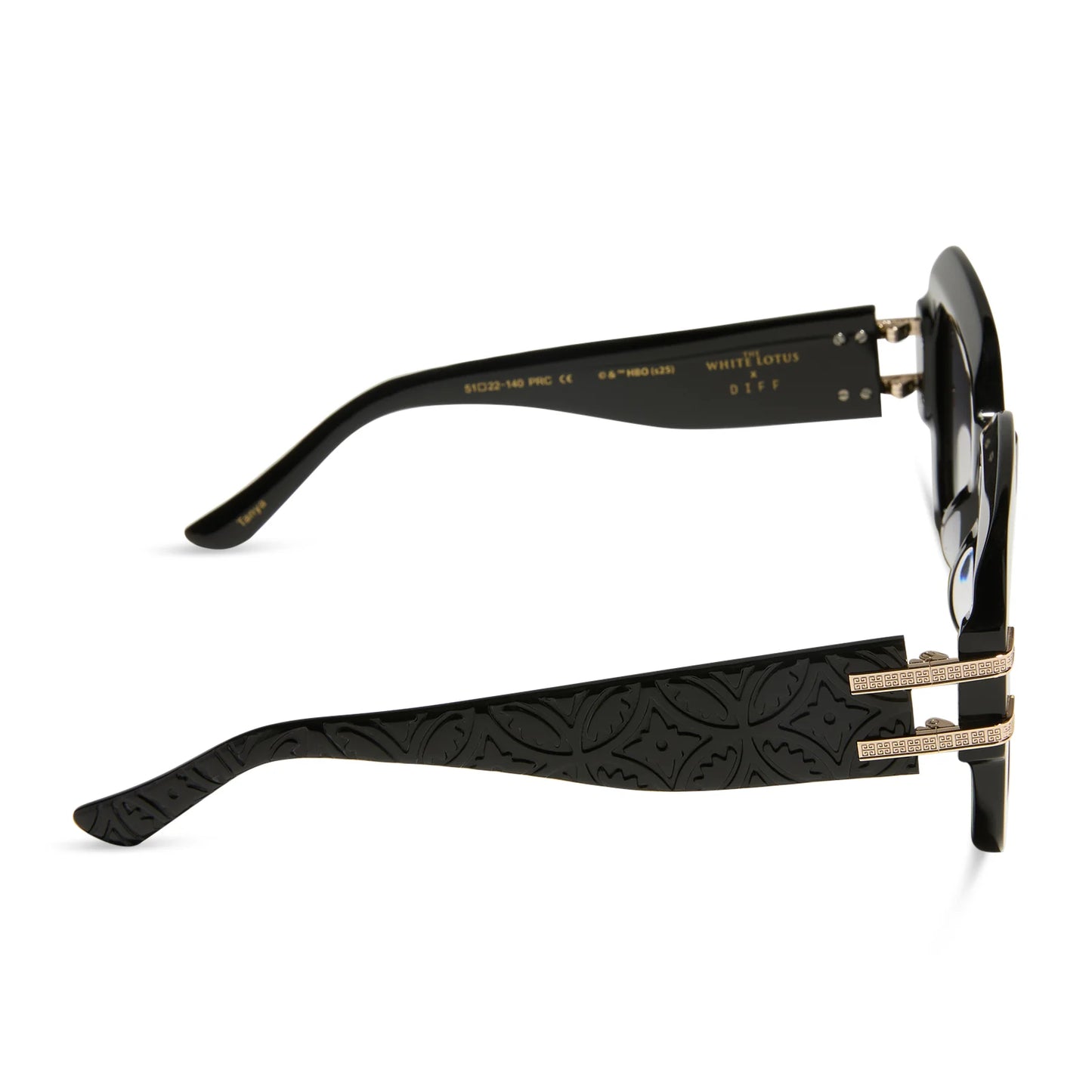 DIFF Eyewear Tanya - Black Grey Gradient Sunglasses