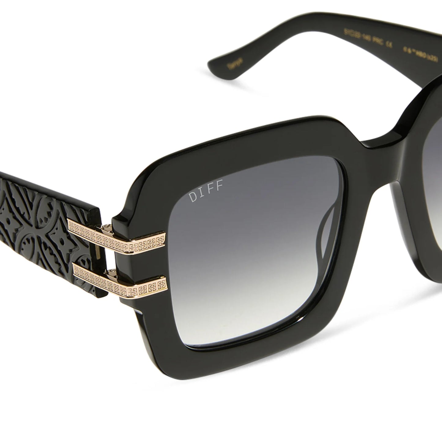 DIFF Eyewear Tanya - Black Grey Gradient Sunglasses