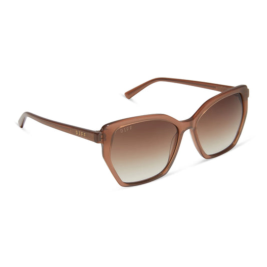DIFF Eyewear - Vera - Macchiato Brown Gradient Polarized Sunglasses