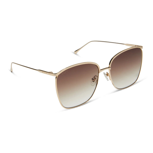 DIFF Eyewear - Vittoria - Gold Brown Gradient Polarized Sunglasses