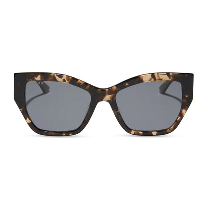 DIFF Eyewear Vivienne - Espresso Tortoise Grey Polarized Sunglasses