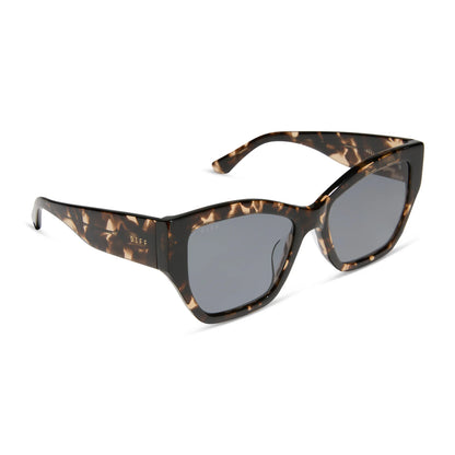 DIFF Eyewear Vivienne - Espresso Tortoise Grey Polarized Sunglasses