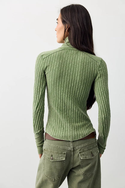 Free People Surplus Cuff Sweater Top - Courtyard