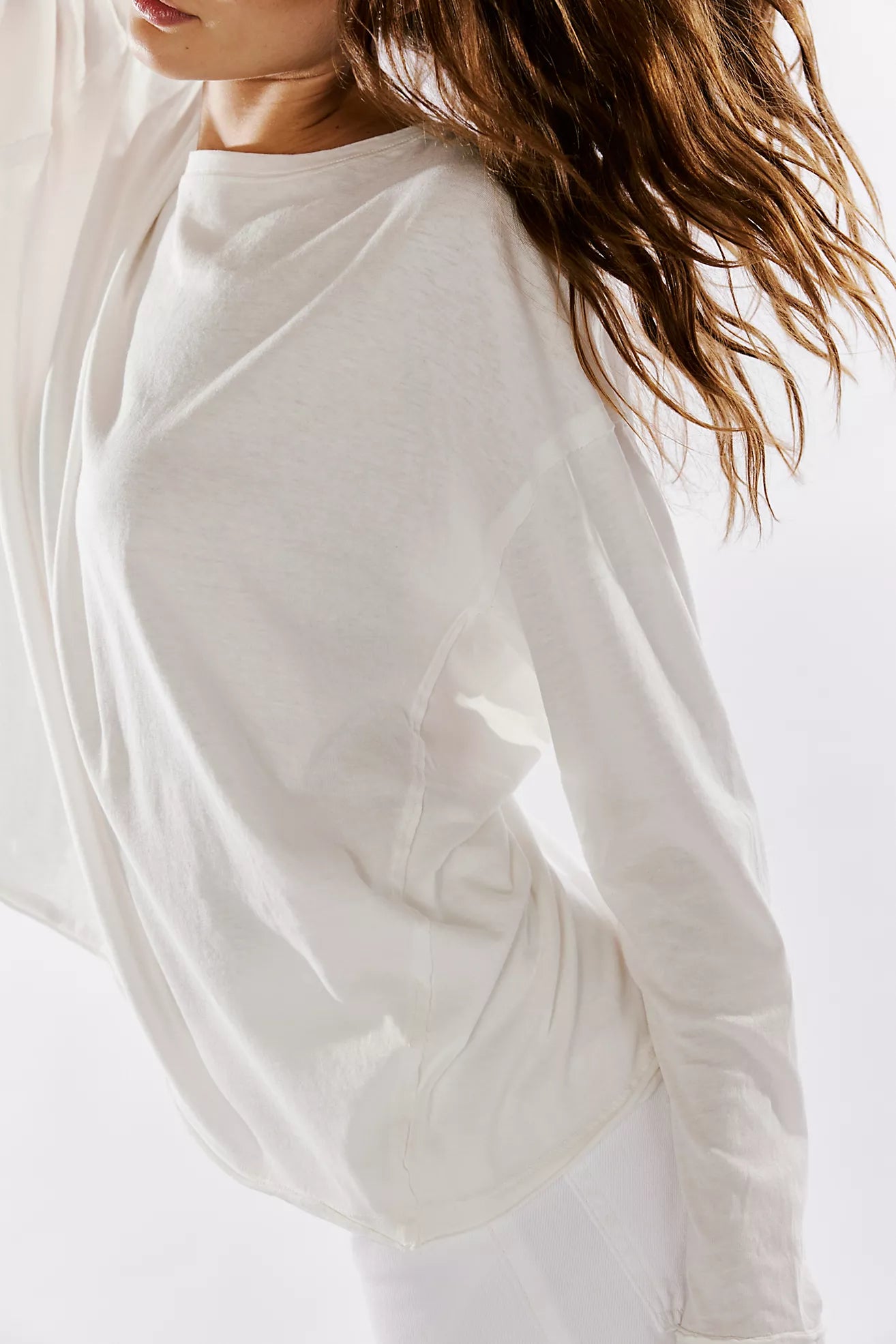 Free People Nina Long-Sleeve Tee Shirt - Ivory