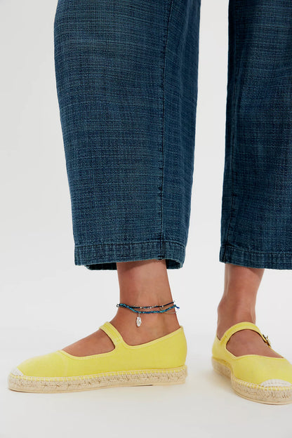 Free People Oasis Mary Jane Espadrille Shoes - Sunkissed Yellow