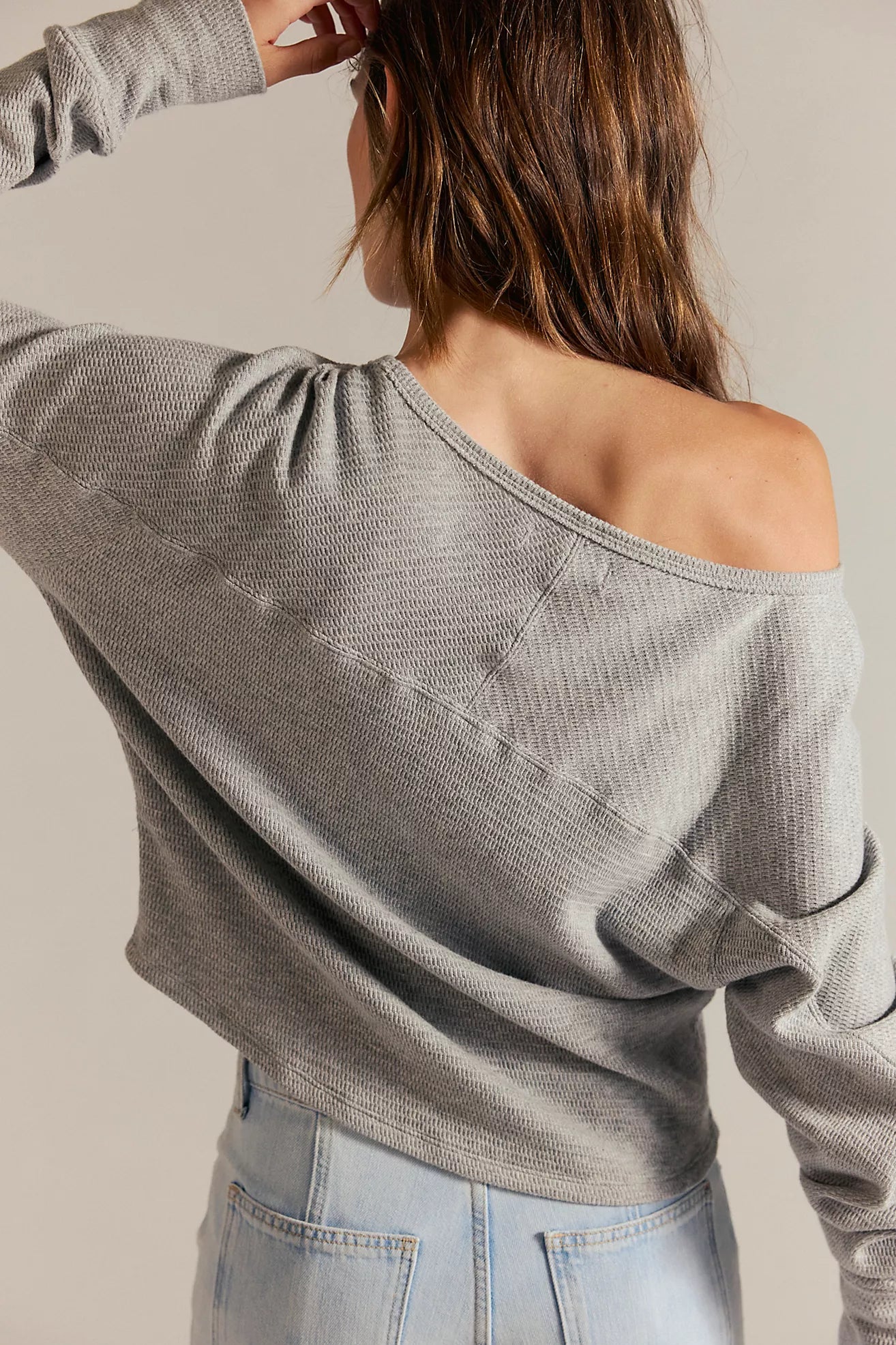 Free People Jess Long Sleeve Shirt - Heather Grey