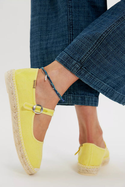 Free People Oasis Mary Jane Espadrille Shoes - Sunkissed Yellow